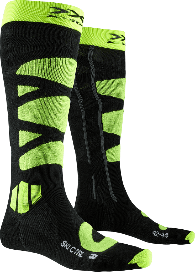 X-Socks Ski Control 4.0 (Anthracite Melange/Phyton Yellow)
